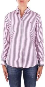 Lauren Ralph Lauren Slim fit overhemdblouse met logostitching model 'Jamelko'