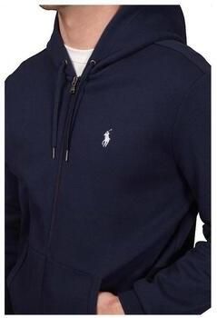 Polo Ralph Lauren vest opstaande kraag donkerblauw rits effen katoen met capuchon - Foto 15