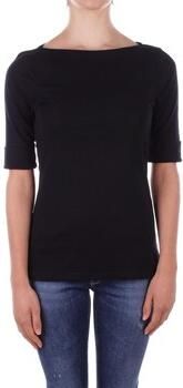 Ralph Lauren Katoenen Jersey T-shirt met Boothals Black Dames - Foto 7