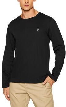Polo Ralph Lauren Zwarte Geborduurde T-shirt met lange mouwen van katoen Black Heren - Foto 4