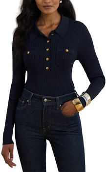 Lauren Ralph Lauren slim fit shirt met lange mouwen van viscosemix met knopen - Foto 4
