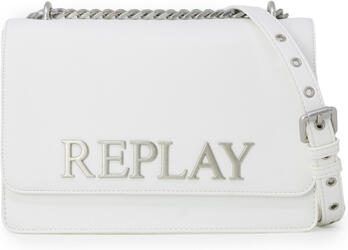 Replay Gestructureerde Polyurethaan Handtas Dames Herfst Winter Collectie White Dames