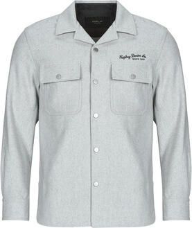 Replay regular fit overhemdjack met lanawol