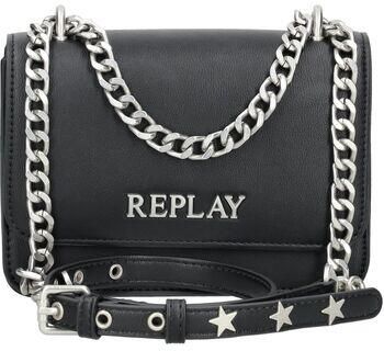 Replay Zwarte schoudertas met clipsluiting Black Dames