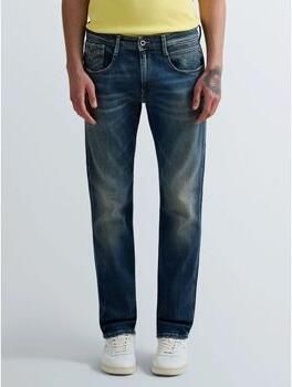 Replay Slim fit jeans van katoenmix in Destroyed-look - Foto 5