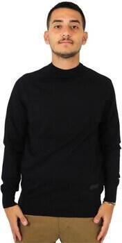 John Richmond Zwarte Merinowollen Trui Logo Patch Black Heren