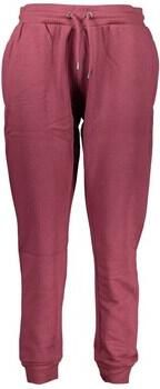 Cavalli Class Paarse elastische taille sportieve broek met borduurwerk Purple Dames