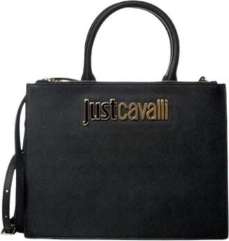 Just Cavalli Zwarte Dameshandtas Rechthoekige Vorm Black Dames