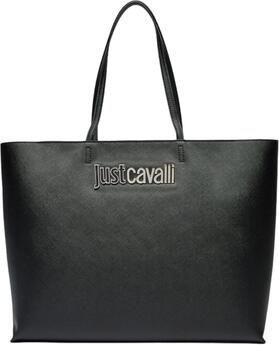 Just Cavalli Zwarte polyester handtas met saffiano lederen textuur Black Dames - Foto 4