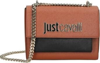 Just Cavalli Metalen Lettering Dames Tas Range Brown Dames