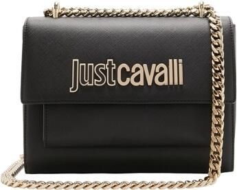 Just Cavalli Metalen Lettering Dames Tas Range Black Dames