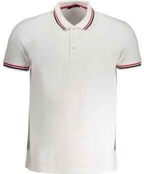 Cavalli Class Witte Katoenen Poloshirt met Korte Mouwen White Heren