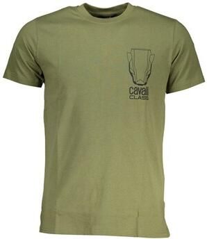 Cavalli Class Groen Heren T-shirt met korte mouwen Green Heren