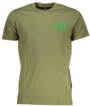 Cavalli Class Groene T-shirt met korte mouwen en logo Green Heren - Foto 4