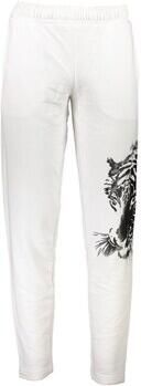 Cavalli Class Sportieve witte herenbroek met elastische taille White Heren