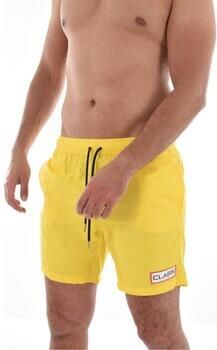 Cavalli Class Gele Logo Print Zwemshorts Yellow Heren