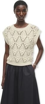 ROUGE EDIT Dames Tops & T-shirts Rouseverine Ss O-neck Knit Top Creme - Foto 5