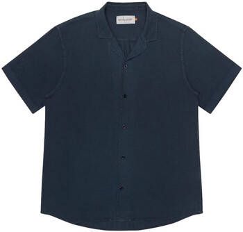 Rvlt Revolution Overhemd Lange Mouw Cuban Shirt 3927 Navy