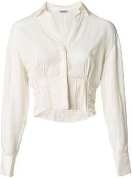 Salsa Witte Satijnen Shirt V-Hals Korset White Dames - Foto 4