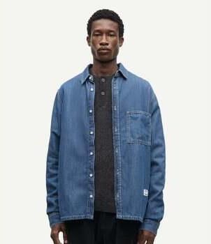 SAMSØE Overhemd Lange Mouw Saryan O Shirt Mid Blue