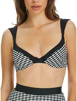 Sapph Bikini Niet-voorgevormd zwempak topje Eva zwart-wit