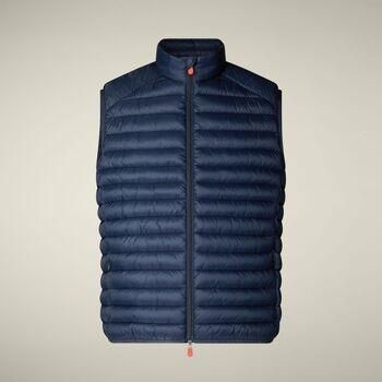 Save The Duck Gewatteerd Puffer Vest voor Mannen Blue Heren
