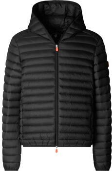 Save The Duck Gewatteerde Quilted Jas met Capuchon Black Heren