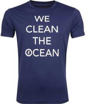 Save The Duck T-shirt Navy Stretch Tekst