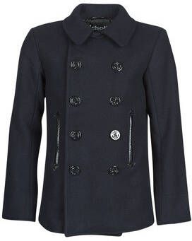 Schott NYC Blauwe Wollen Peacoat Jas Blue Heren