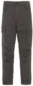 Schott NYC Stretch katoenen stadbroek Taps toelopend Gray Heren