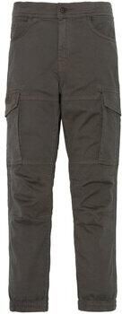 Schott NYC Stretch katoenen stadbroek Taps toelopend Gray Heren