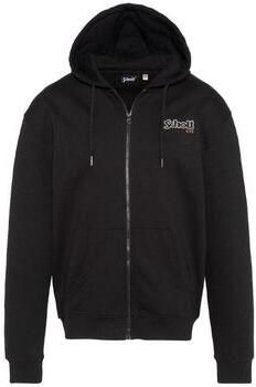 Schott NYC Zwarte Hoodie met Rits Black Heren