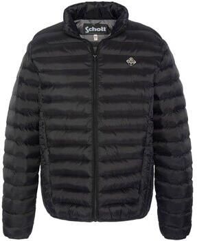 Schott NYC Lichtgewicht Logo Patched Donsjas Black