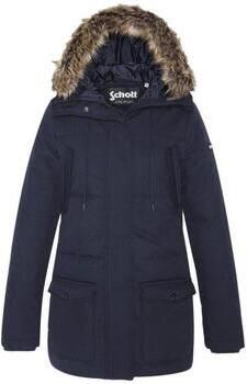 Schott NYC Parka met afneembare capuchon Tons: Blauw Blue