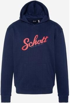 Schott NYC Hoodie Spencer Tons Blauw Blue Heren