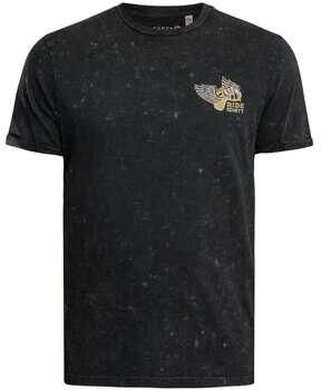 Schott T-shirt Korte Mouw Vintage T-shirt met print op de rug