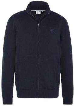 Schott NYC Cardigan met rits en zakken Blauw Blue Heren