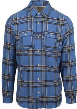 Scotch & Soda Overhemd Lange Mouw Scotch & Soda Flanel Overhemd Blauw