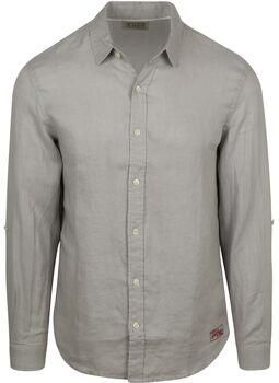 Scotch & Soda Overhemd Lange Mouw Scotch & Soda Linnen Core Overhemd Grijs - Foto 3