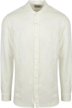 Scotch & Soda Overhemd Lange Mouw Scotch & Soda Linnen Mao Overhemd Wit