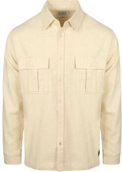 Scotch & Soda Overhemd Lange Mouw Scotch & Soda Melange Overshirt Beige
