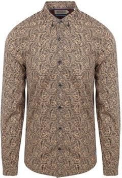 Scotch & Soda Overhemd Lange Mouw Scotch & Soda Overhemd Print Beige