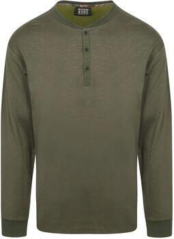Scotch & Soda Sweater Scotch & Soda Longsleeve Henley T-Shirt Olive