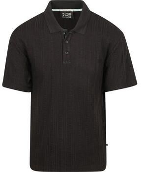 Scotch & Soda T-shirt Scotch & Soda Knitted Polo Structured Zwart