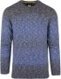 Scotch & Soda Scotch and Soda Pullover Melange Donkerblauw Blauw Heren - Thumbnail 1