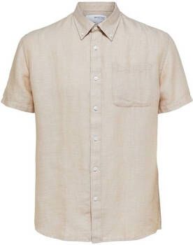 Selected Overhemd Lange Mouw Regrick-Linen Incense