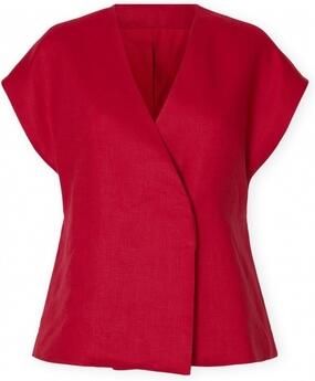 Selected Blouse W Top Lia Linen Sawy Red