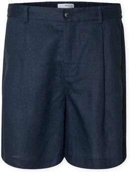 Selected Korte Broek Loose Shorts Wyatt Linen Outer Space