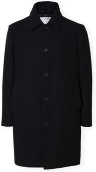 Selected Homme Regular fit lange wollen jas met platte kraag model 'ARCHIVE'