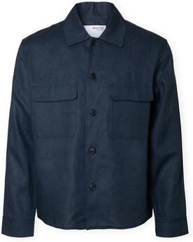 Selected Mantel Relaxed Overshirt Wyatt Linen Outer Space